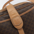 CELINE Macadam Canvas Shoulder Bag PVC Leather Brown Gold Auth mr2845-14