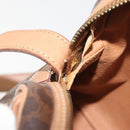 CELINE Macadam Canvas Shoulder Bag PVC Leather Brown Gold Auth mr2845-22