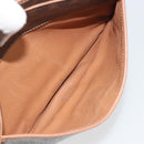 CELINE Macadam Canvas Shoulder Bag PVC Leather Brown Gold Auth mr2845-24
