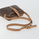 CELINE Macadam Canvas Shoulder Bag PVC Leather Brown Gold Auth mr2845-7