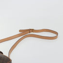 CELINE Macadam Canvas Shoulder Bag PVC Leather Brown Gold Auth mr2845-8