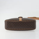CELINE Macadam Canvas Shoulder Bag PVC Leather Brown Gold Auth mr2845-9