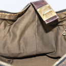 FENDI Zucca Canvas Vanity Pouch Hand Bag Black Brown Auth mr2846-21