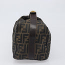 FENDI Zucca Canvas Vanity Pouch Hand Bag Black Brown Auth mr2846-3