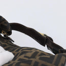 FENDI Zucca Canvas Vanity Pouch Hand Bag Black Brown Auth mr2846-7