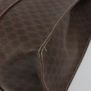 CELINE Macadam Canvas Tote Bag PVC Leather Brown Gold Auth mr2848-12