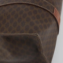 CELINE Macadam Canvas Tote Bag PVC Leather Brown Gold Auth mr2848-13