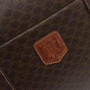 CELINE Macadam Canvas Tote Bag PVC Leather Brown Gold Auth mr2848-15