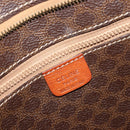 CELINE Macadam Canvas Tote Bag PVC Leather Brown Gold Auth mr2848-17