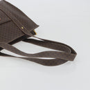CELINE Macadam Canvas Tote Bag PVC Leather Brown Gold Auth mr2848-7