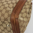 GUCCI GG Canvas Tote Bag Beige Gold 269945 Auth mr2849-12