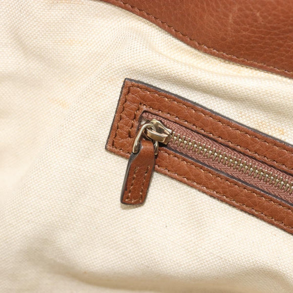 GUCCI GG Canvas Tote Bag Beige Gold 269945 Auth mr2849