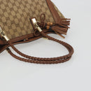 GUCCI GG Canvas Tote Bag Beige Gold 269945 Auth mr2849-7