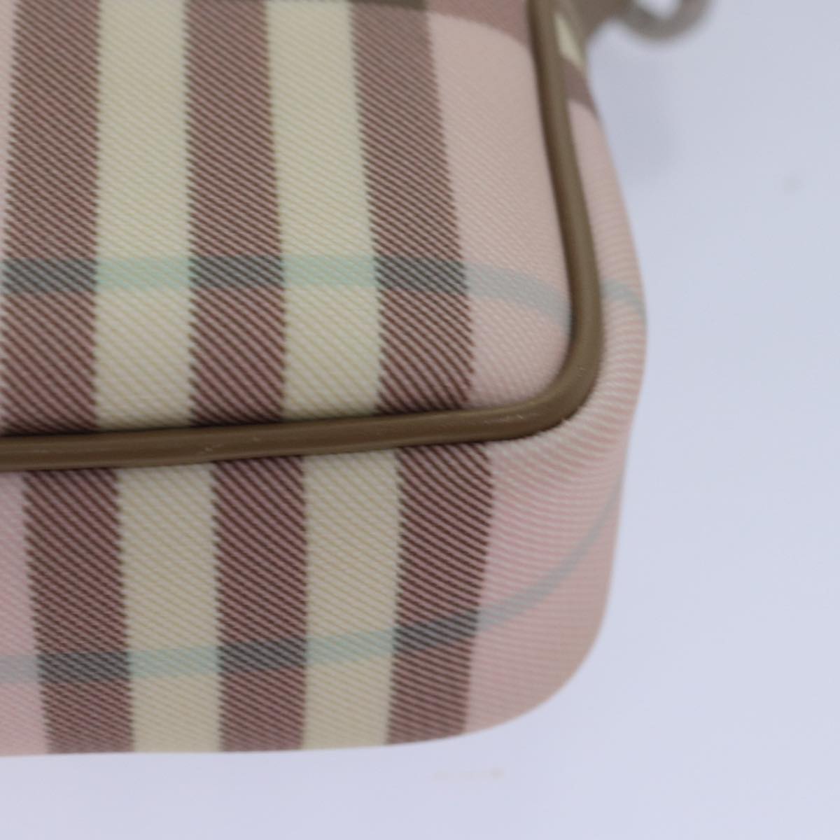 BURBERRY Nova Check Shoulder Bag Coated Canvas Pink Auth mr285