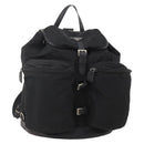 PRADA Backpack Nylon Black Silver Auth mr2851-1