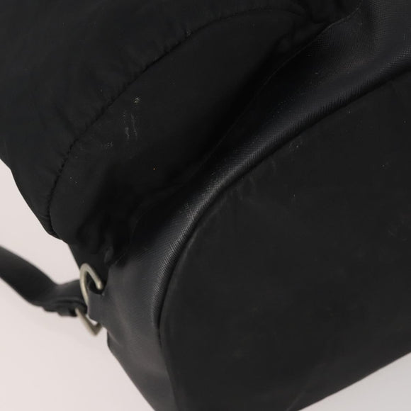 PRADA Backpack Nylon Black Silver Auth mr2851