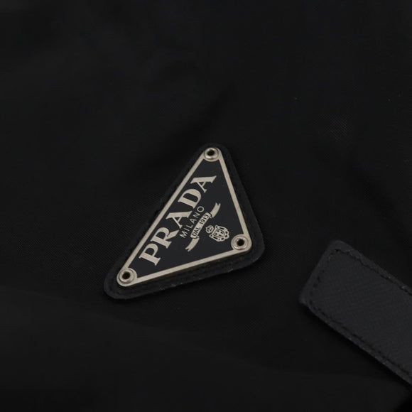 PRADA Backpack Nylon Black Silver Auth mr2851