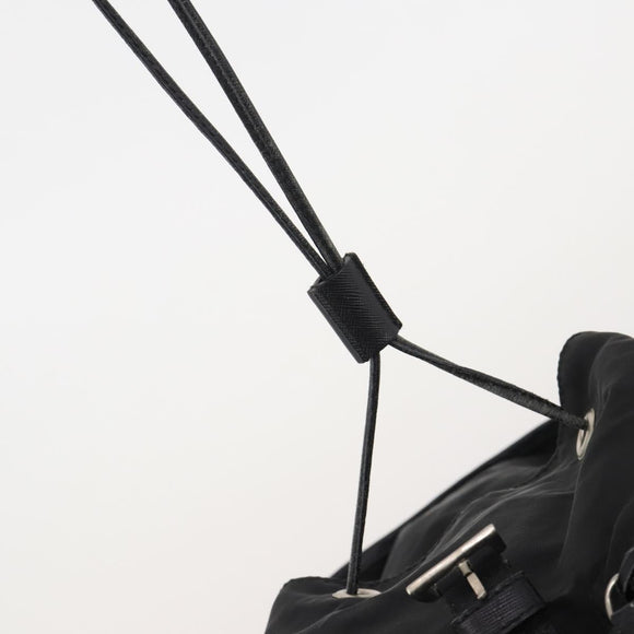 PRADA Backpack Nylon Black Silver Auth mr2851