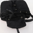 PRADA Backpack Nylon Black Silver Auth mr2851-22
