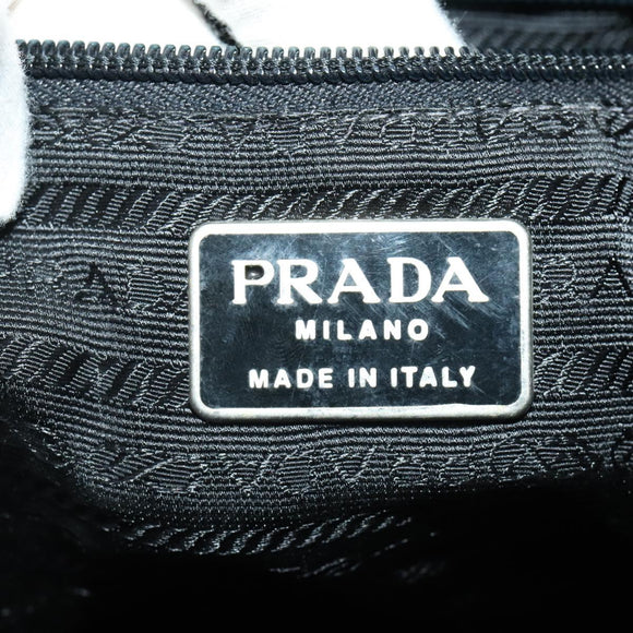 PRADA Backpack Nylon Black Silver Auth mr2851