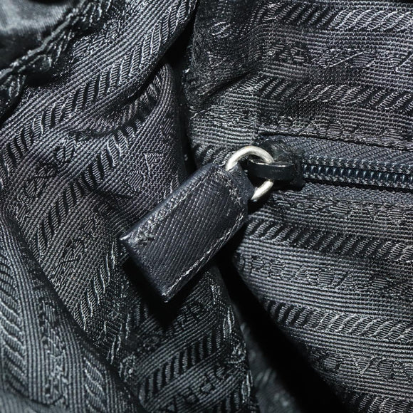PRADA Backpack Nylon Black Silver Auth mr2851