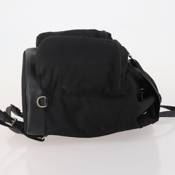 PRADA Backpack Nylon Black Silver Auth mr2851
