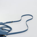 PRADA Shoulder Bag Safiano Leather 2way Blue Gold Auth mr2852V-10