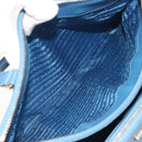 PRADA Shoulder Bag Safiano Leather 2way Blue Gold Auth mr2852V-24