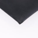 PRADA Clutch Bag Safiano Leather Black Silver Auth mr2853-10