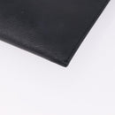 PRADA Clutch Bag Safiano Leather Black Silver Auth mr2853-11
