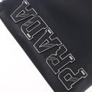 PRADA Clutch Bag Safiano Leather Black Silver Auth mr2853-13