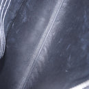 PRADA Clutch Bag Safiano Leather Black Silver Auth mr2853-15