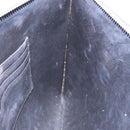 PRADA Clutch Bag Safiano Leather Black Silver Auth mr2853-16