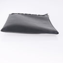 PRADA Clutch Bag Safiano Leather Black Silver Auth mr2853-4