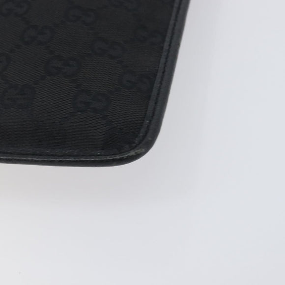 GUCCI GG Canvas Shoulder Bag Black Silver 27639 Auth mr2854