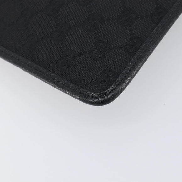 GUCCI GG Canvas Shoulder Bag Black Silver 27639 Auth mr2854