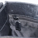 GUCCI GG Canvas Shoulder Bag Black Silver 27639 Auth mr2854-21