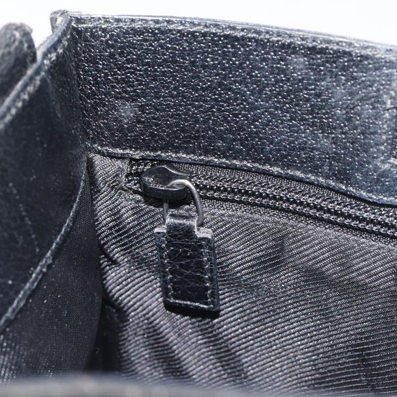 GUCCI GG Canvas Shoulder Bag Black Silver 27639 Auth mr2854