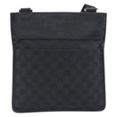 GUCCI GG Canvas Shoulder Bag Black Silver 27639 Auth mr2854-13