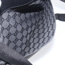 GUCCI GG Canvas Shoulder Bag Black Silver 27639 Auth mr2854-11
