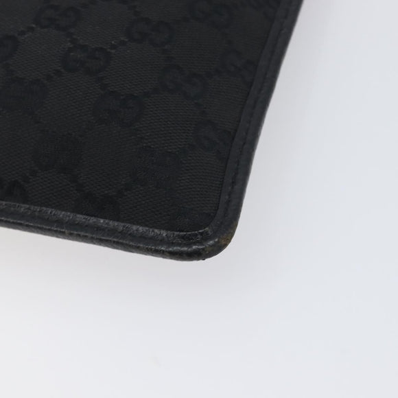 GUCCI GG Canvas Shoulder Bag Black Silver 27639 Auth mr2857