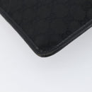 GUCCI GG Canvas Shoulder Bag Black Silver 27639 Auth mr2857-16