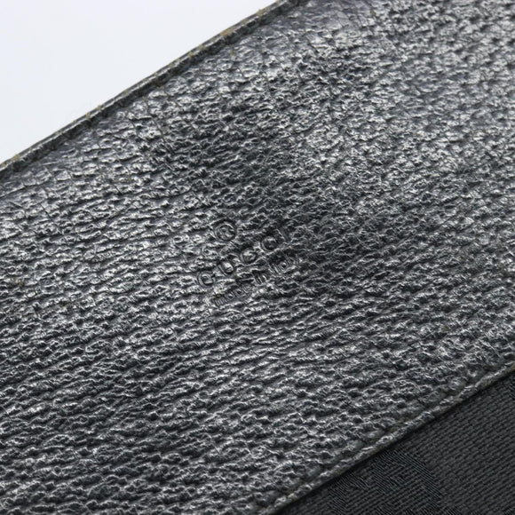 GUCCI GG Canvas Shoulder Bag Black Silver 27639 Auth mr2857