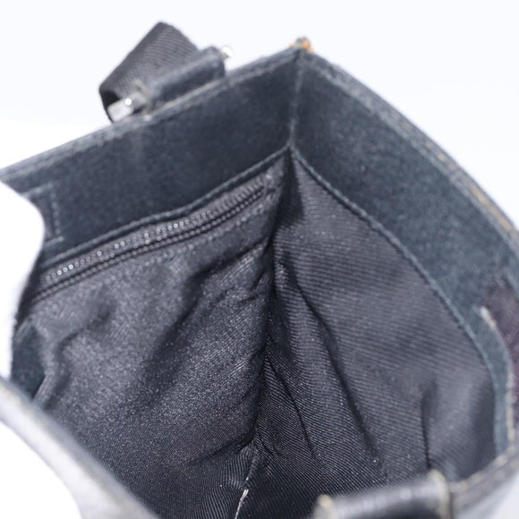 GUCCI GG Canvas Shoulder Bag Black Silver 27639 Auth mr2857