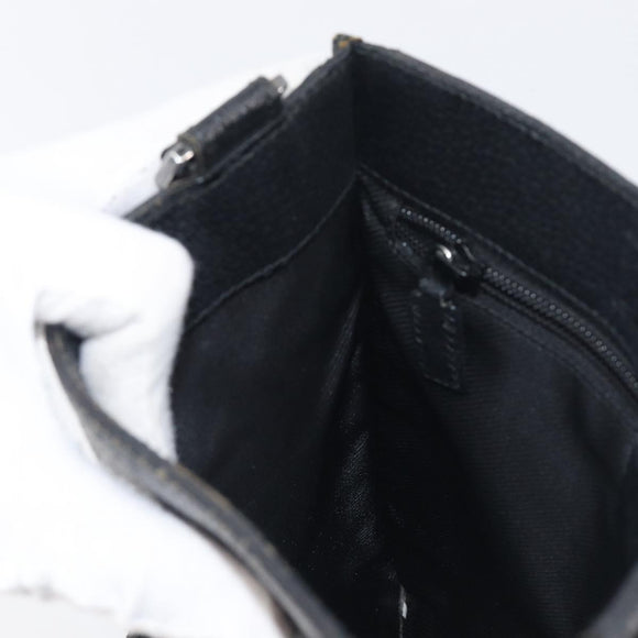 GUCCI GG Canvas Shoulder Bag Black Silver 27639 Auth mr2857