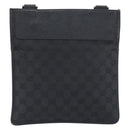 GUCCI GG Canvas Shoulder Bag Black Silver 27639 Auth mr2857-13