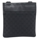 GUCCI GG Canvas Shoulder Bag Black Silver 27639 Auth mr2857-2