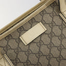 GUCCI GG Supreme Tote Bag PVC Beige Silver 211138 Auth mr2860-14