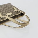 GUCCI GG Supreme Tote Bag PVC Beige Silver 211138 Auth mr2860-7