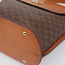 CELINE Macadam Canvas Shoulder Bag PVC Leather Brown Gold Auth mr2861-8